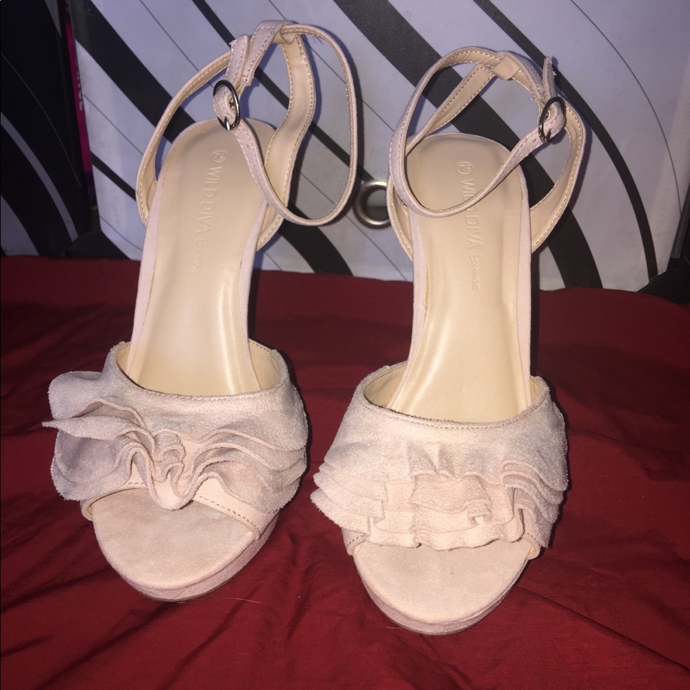 Pink High Heel Strappy Sandals